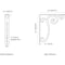 Ekena Millwork Avery Wrought Iron Bracket, (Single center brace), Antiqued Brass 1 1/2"W x 10"D x 12"H BKTM01X10X12SAVABS - alternate 3